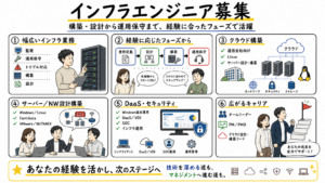 アクロビジョン インフラエンジニア募集インフォグラフィック